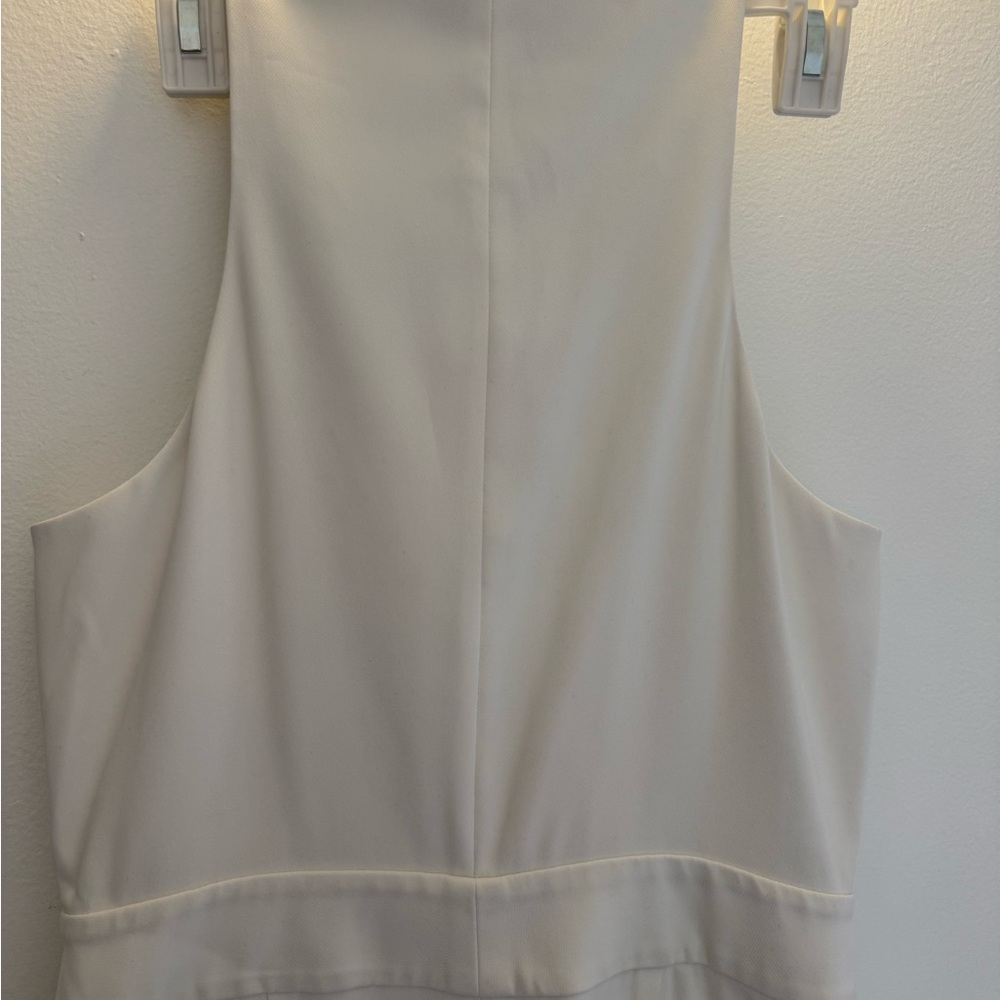 LAINEY DOUBLE BREASTED SATIN TUX JUMPSUIT IN WHITE SIZE 4 NWT - Picture 5 of 11
